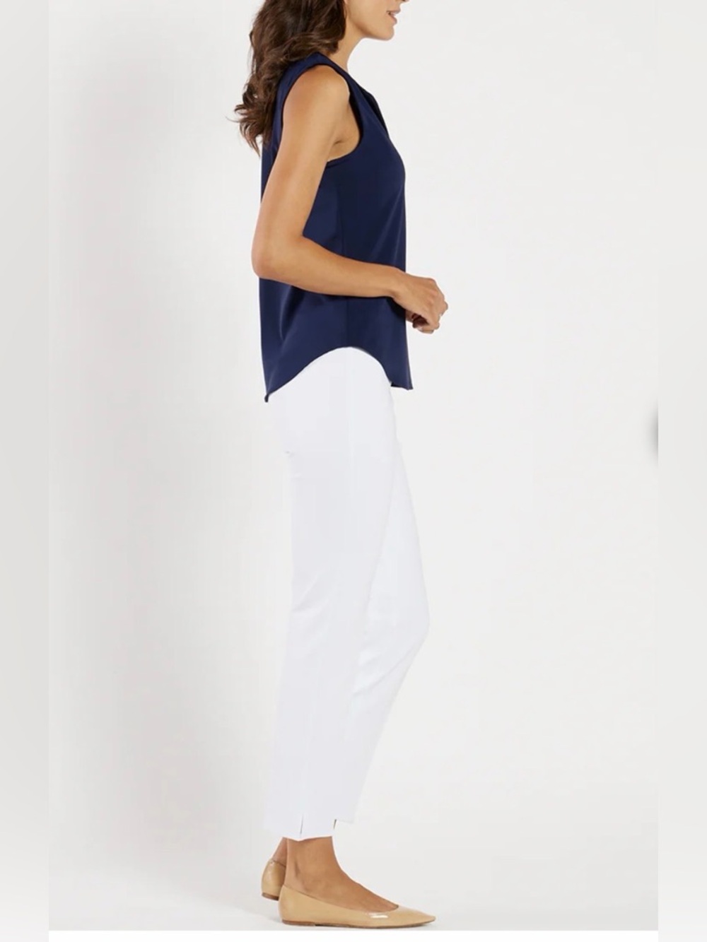 Jude Connally Ali Top Just Cloth Navy Size Medium - Picture 5 of 6